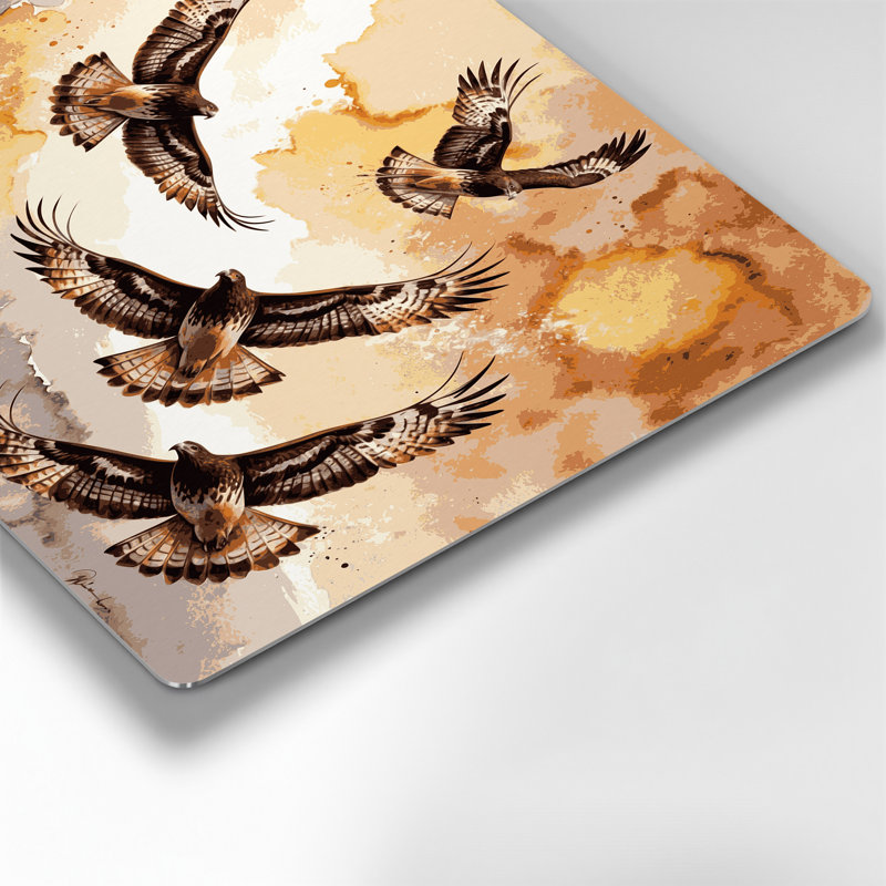 Art mural en métal oiseau, H 16 po x l 20 po