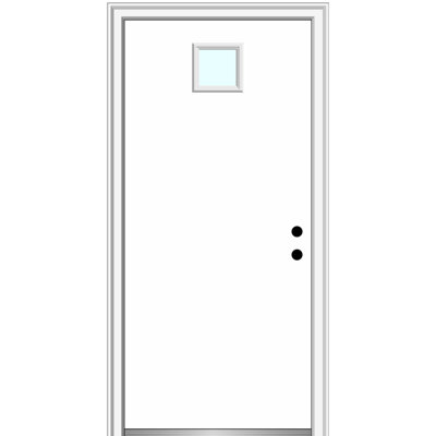 Portes d'entrée avant en fibre de verre Smooth Center Lite