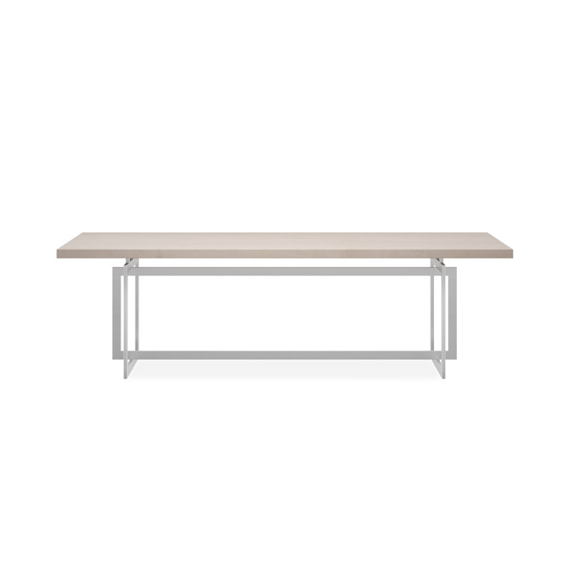 Caracole Classic Stone Dining Table, Silver, Beige