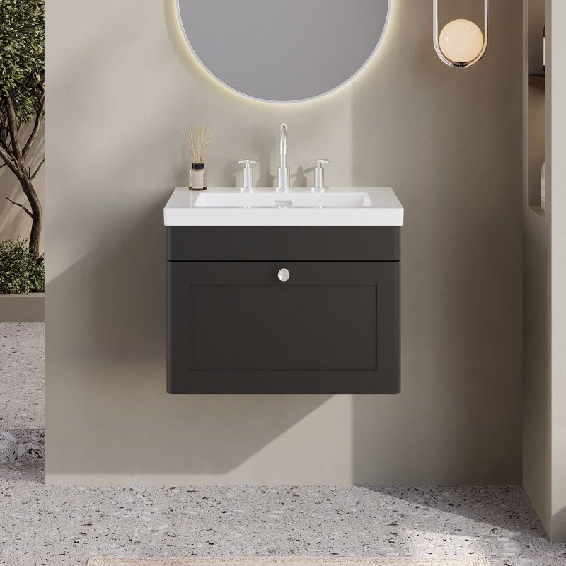 Classique Bathroom Vanity, Soft Black, 61.3 cm W