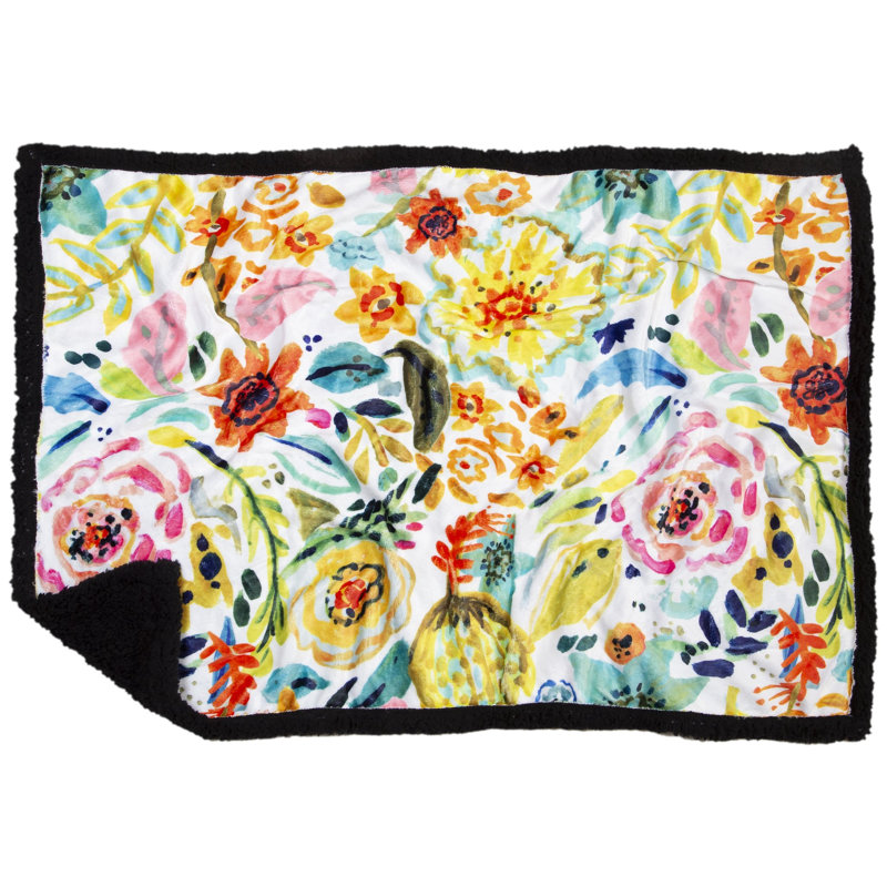 Couverture en polyester Field of Flowers, 40 po x 28 po
