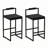 Velvet Counter Height Bar Stools with Low Backrest-1891688832