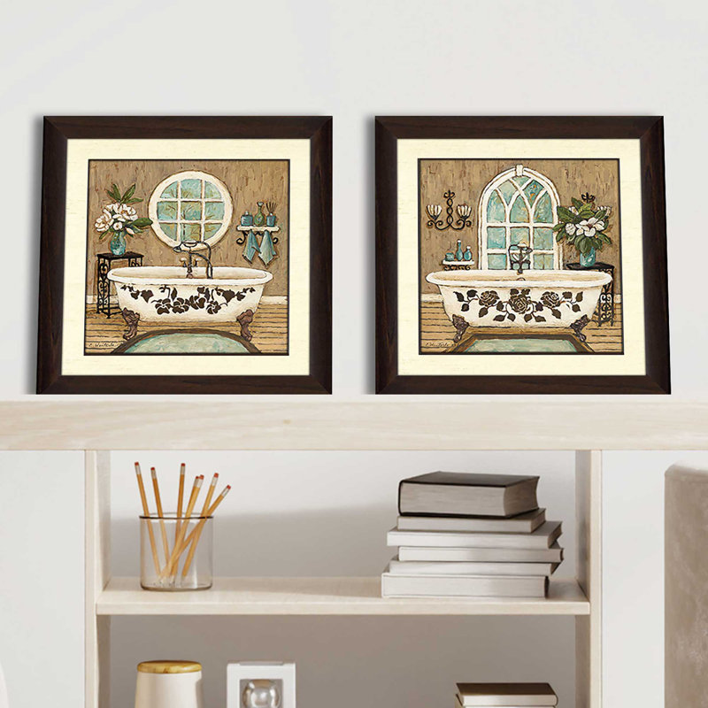«Country Bath», impression sous verre