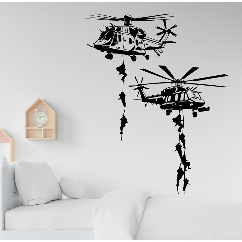 Adhésif décoratif militaire US, H 23 po x l 18 po, Bleu glacier
