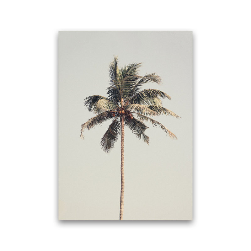 Palm Tree By The Beach by Victoria Frost - Print, 59cm H x 42cm W x 1cm D, Unframed