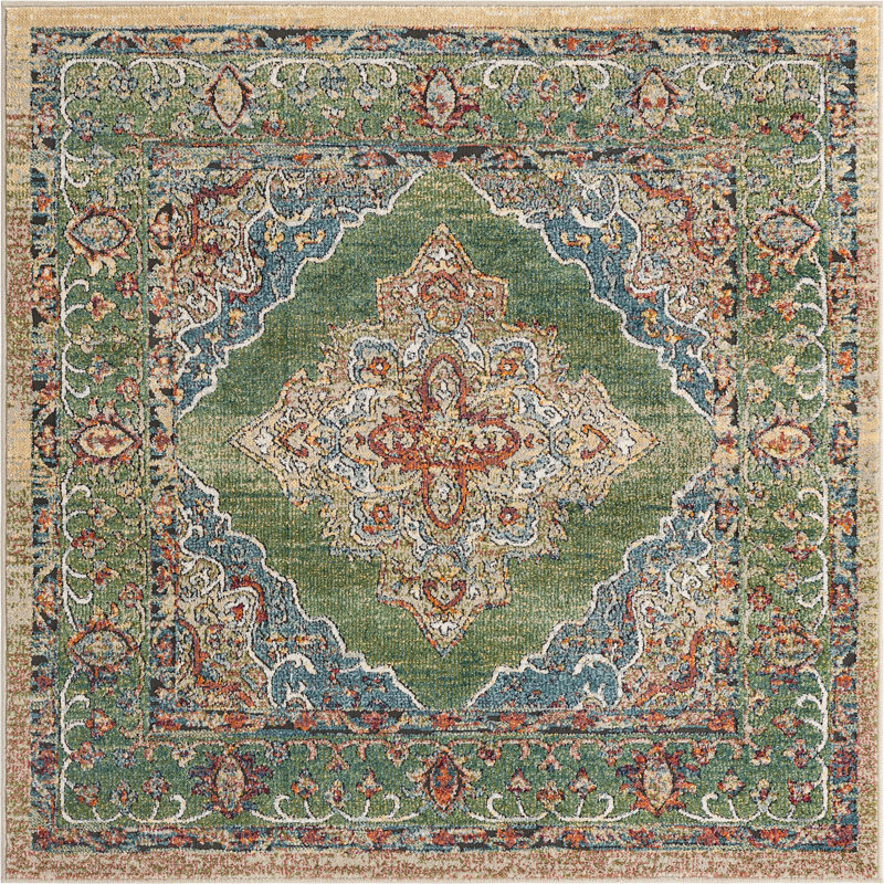 Mekalah Oriental Indoor Rug, Square 5'