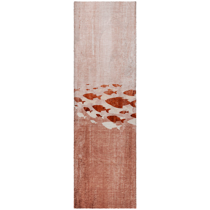Tapis nautique de qualité supérieure lavable à la machine Dream Shag ADS627, Terracotta, 2'3" x 7'6" Runner