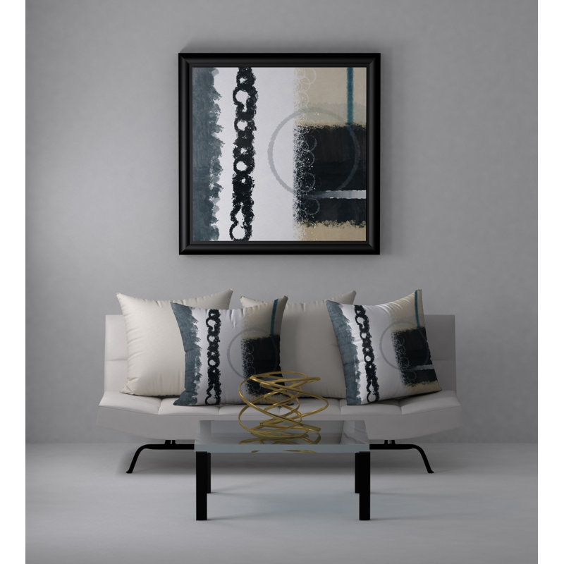 Abstract Reversible Throw Pillow, 20" x 20"