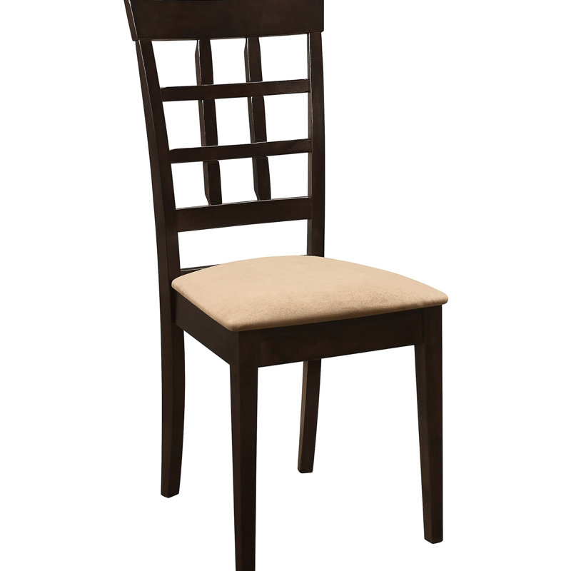 Chaises de salle à manger cappuccino et beiges 2 - Chaise ergonomique à la mode de 2 et confortable pour la chambre