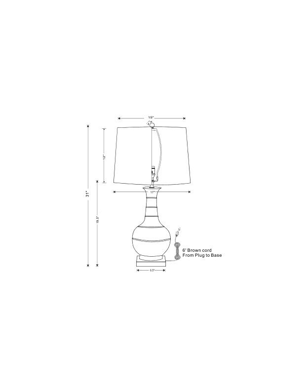 Kelly Table Lamp, Blue