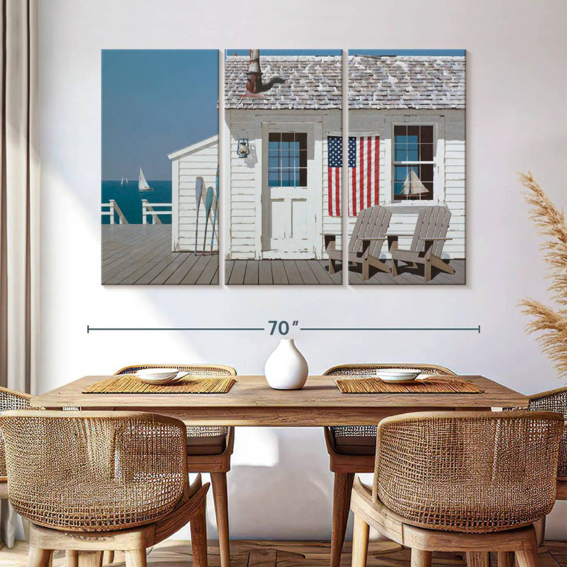 Gillard White American Dock House, 42" H x 65" W