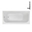 Baignoire en alcôve en acrylique blanc brillant avec drain externe 60 po x 30 po Streamline-101698985