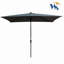 Parasol d'extérieur à DEL solaire 10 x 6,5T avec manivelle et bouton poussoir inclinable pour la cour-1483222734
