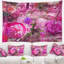 Tapisserie d’arrière-plan abstrait pivoines en polyester avec accessoires suspendus inclus-28489769