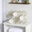 Gold Honeycomb Metal 11 Wine Bottle Holder