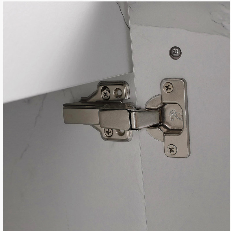 Meuble-lavabo mural suspendu de 20 pouces avec lavabo en résine et porte à fermeture en douceur