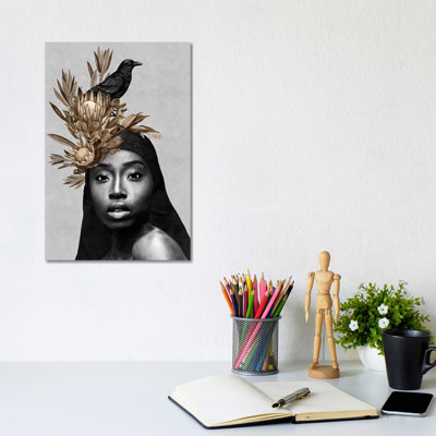 Bird Black by Danilo De Alexandria - Wrapped Canvas Gallery-Wrapped Canvas Giclée