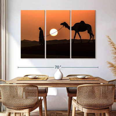 Man And Camel Silhouette