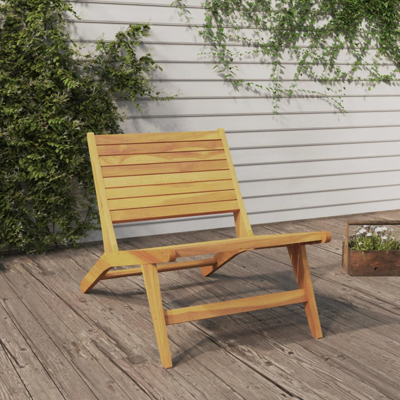 Arkport Solid Wood Patio Folding Chair Folding Chair