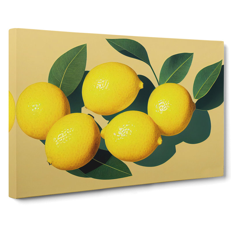 Citrus Fruit Lemons Vol.1 - Wrapped Canvas Print, 40cm H x 60cm W x 3cm D