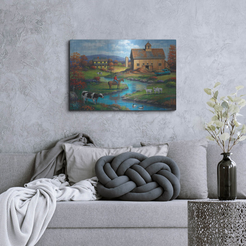 «Brown Barn Farm» par John Zaccheo, H 24 po x l 36 po