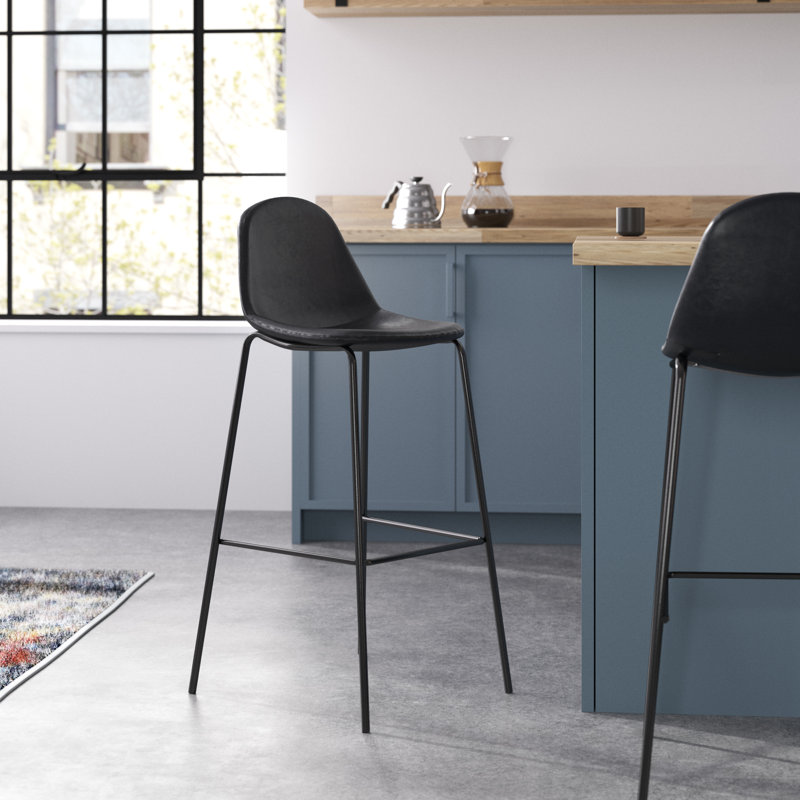 Darby Bar Stool, Black, Bar Stool (29” Seat Height)