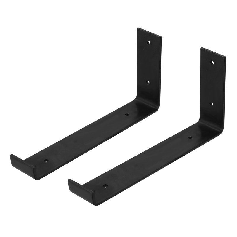 Ensemble de 2 supports muraux pour tablette en L robuste avec support de tablette en L avec vis