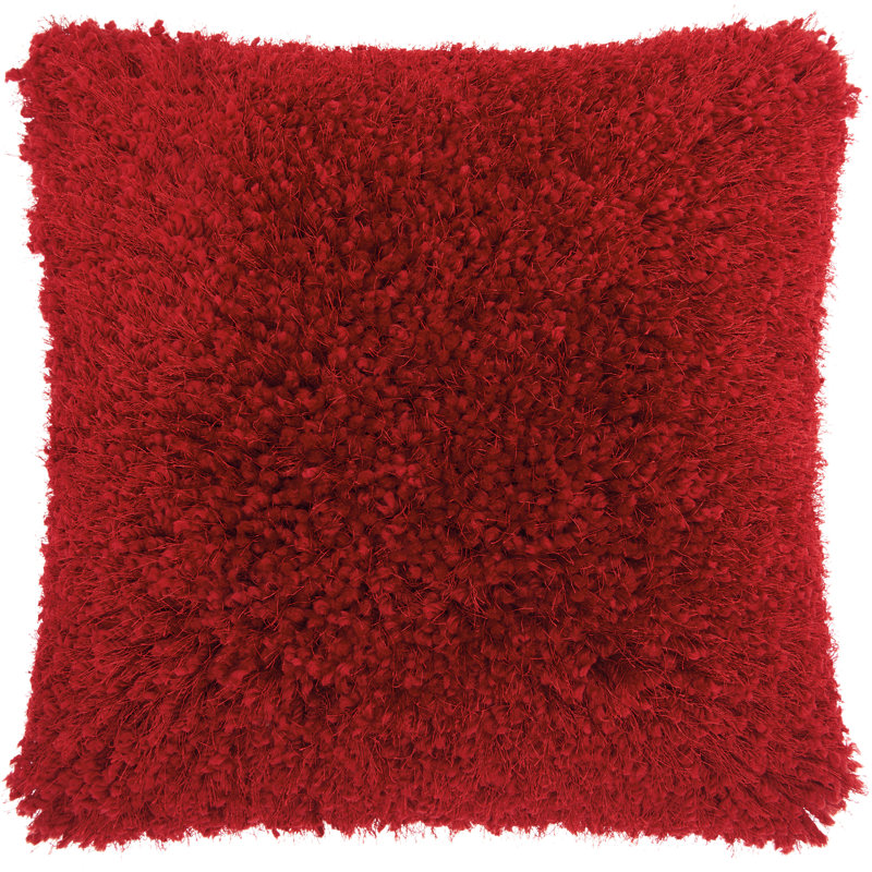 Housse de coussin carré et insert, 20 po X 20 po, Rouge, Carré