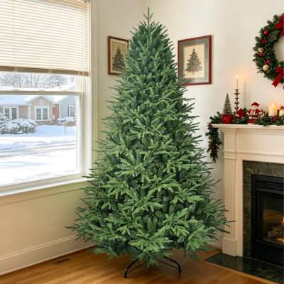 Arbre de Noël artificiel non éclairé en PE / PVC, base en métal