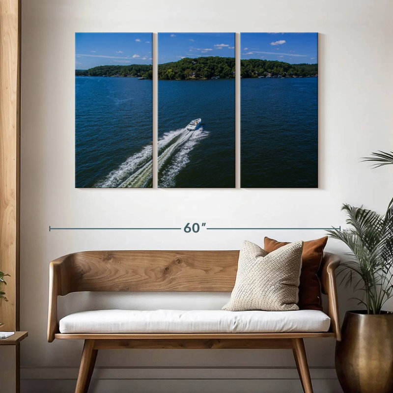 Alvord Ozarks Lake Boat Ride, 32" H x 50" W