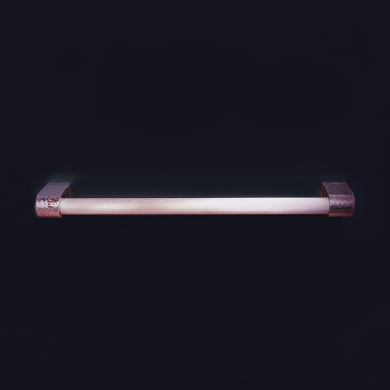 Lunar Eclipse Appliance Pull, Hand Hammered Copper, 11 1/8"
