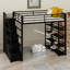 Modern Loft Bed Including Display Shelves, Storage Cabinets