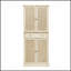 Armoire de rangement en rotin à 4 portes avec 1 tiroir et 4 tablettes réglables, durable et imperméable pour une utilisation extérieure