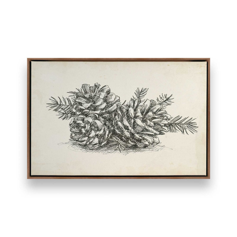 «Christmas Conifers II» par Ethan Harper, reproduction d'art sur toile, H 20 po x l 30 po, Brun