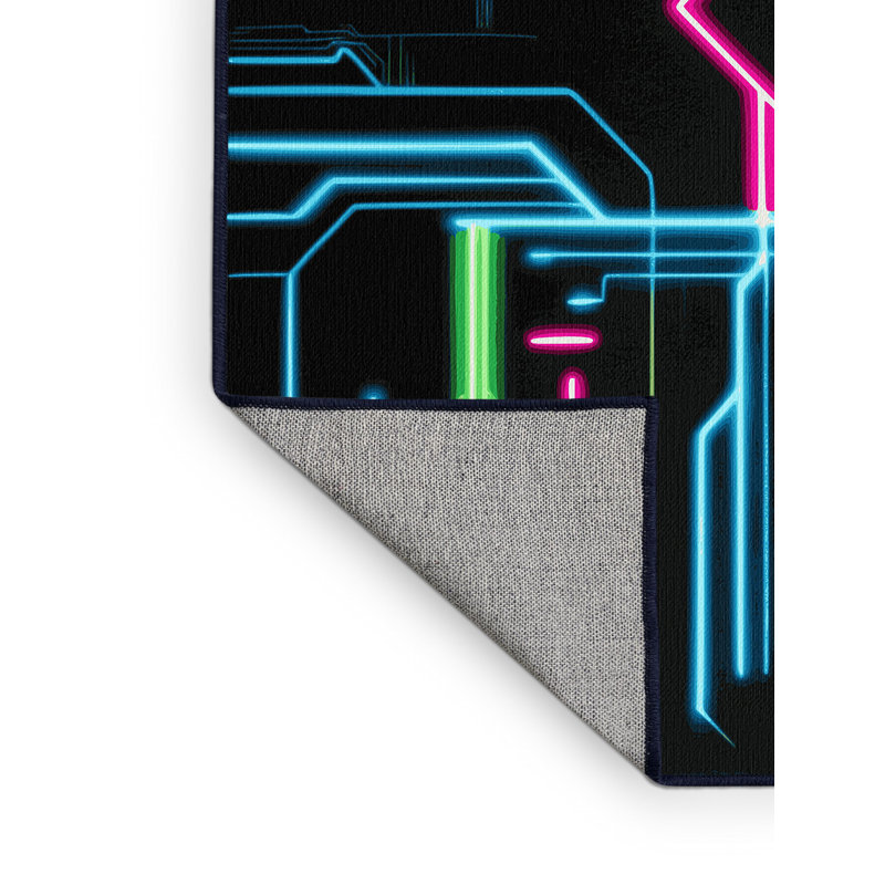 Technicolor Streak Rug, Round 6'