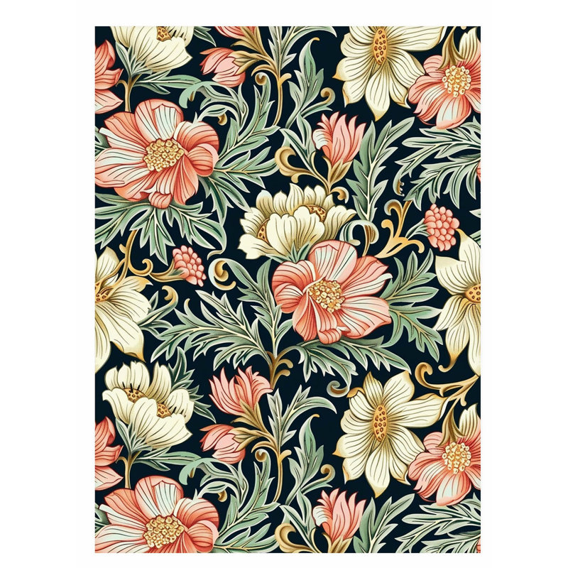 Art floral de William Morris, H 36 po x l 24 po