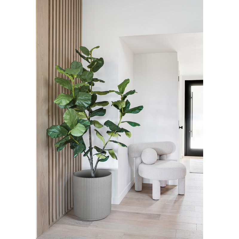 Pot à fleurs rond Demi Series, 2, Gris, H 19,75 po x l 18,5 po x P 18,5 po