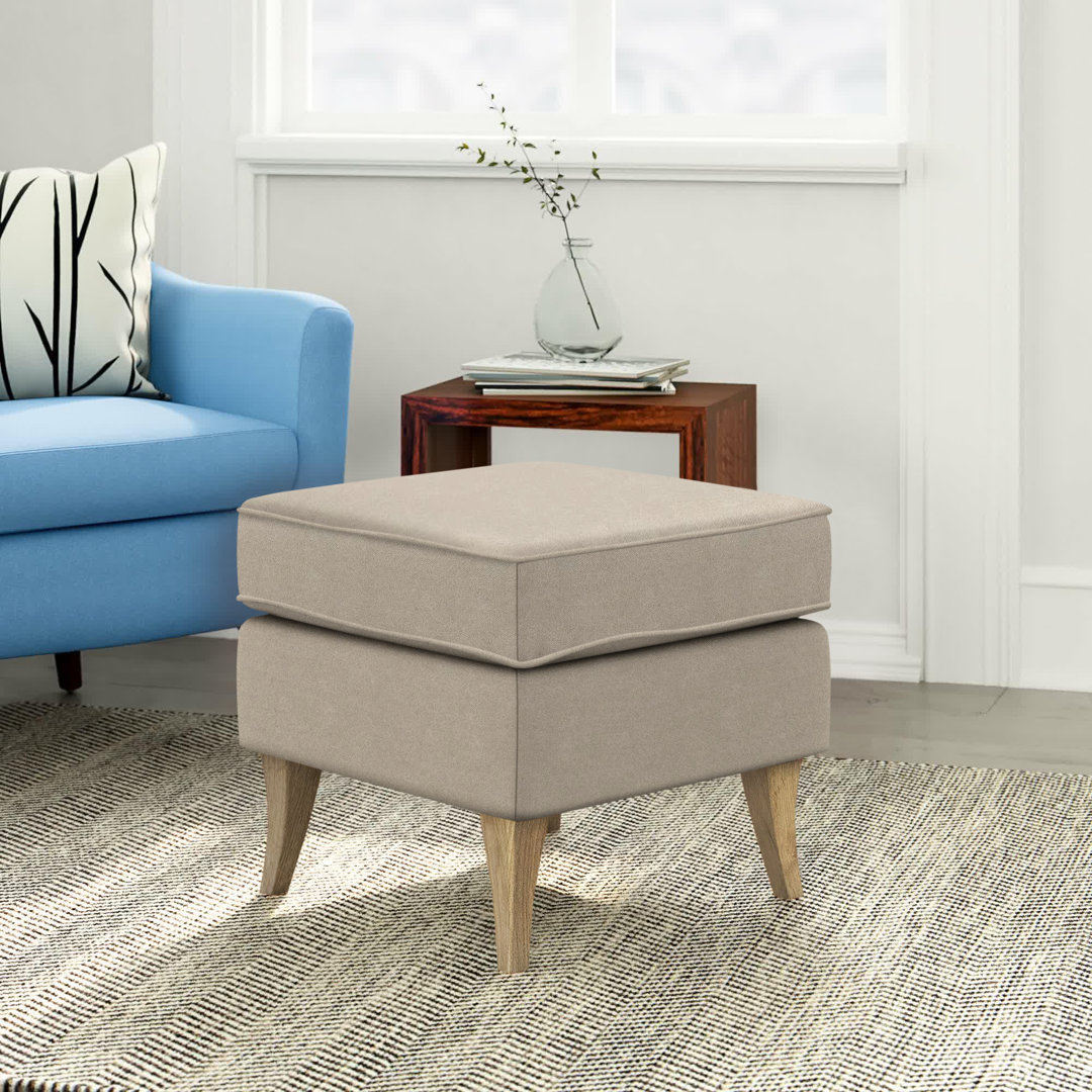 50Cm Wide Square Floral Footstool Ottoman