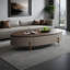 Table basse moderne en bois massif ovale-723299341