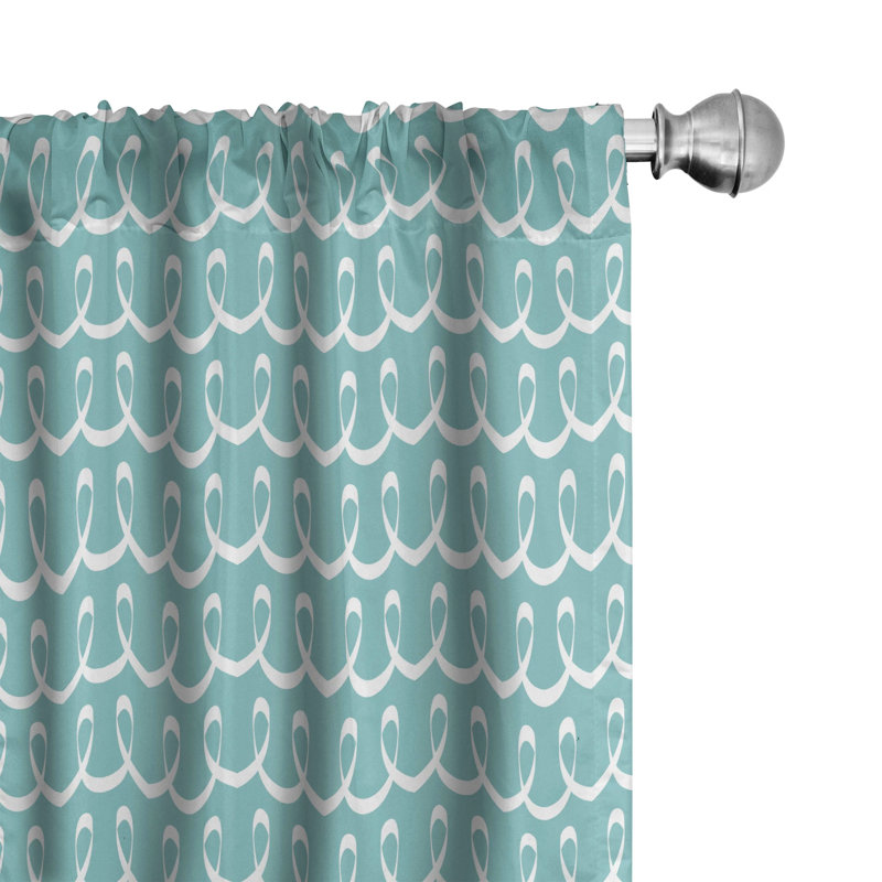 Ocean Sealife Semi-Sheer Rod Pocket Sliding Panel, 28" x 84"