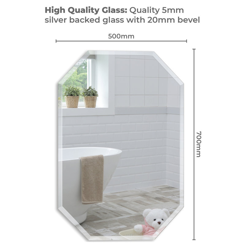 Seeber Flat Wall Mirror, 70cm x 50cm