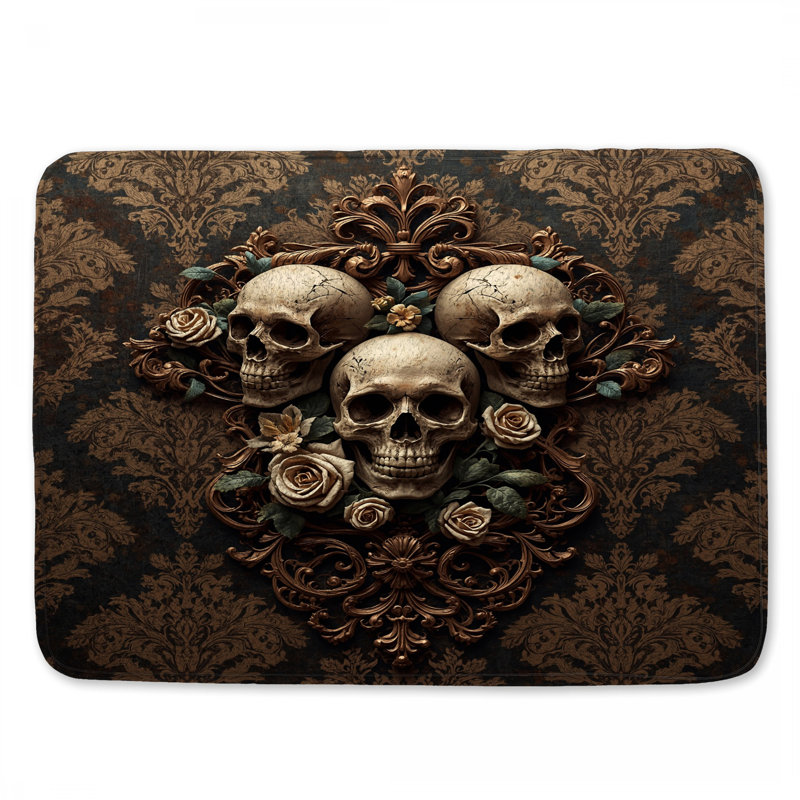 Tapis de bain Skulls, L 34 po x L 21 po