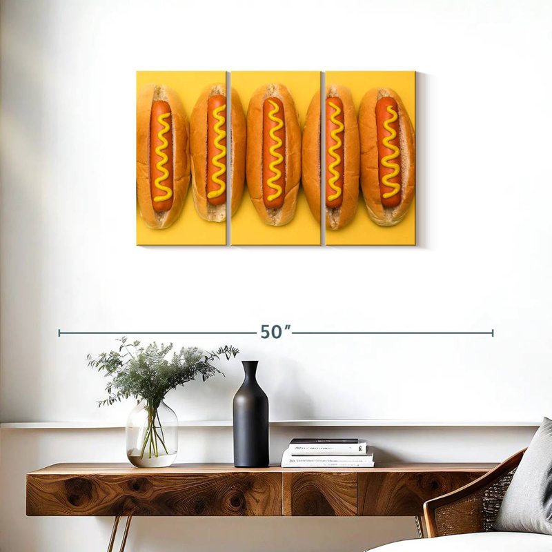 Yarlin Hot Dogs, 20" H x 33" W