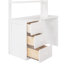 Lit mezzanine simple avec tiroirs, bureau et garde-robe - blanc-1854047138