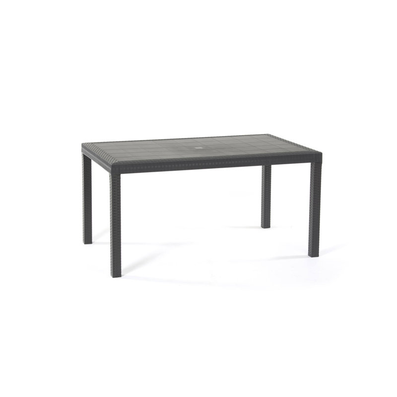 Outdoor Table Giove, Rectangular Table, Rattan Effect, 150x90h74 cm, Anthracite