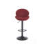 Ensemble de 2 tabourets de bar réglables avec dossier et repose-pieds, chaises de bar à hauteur de comptoir pour la cuisine, pub -RED