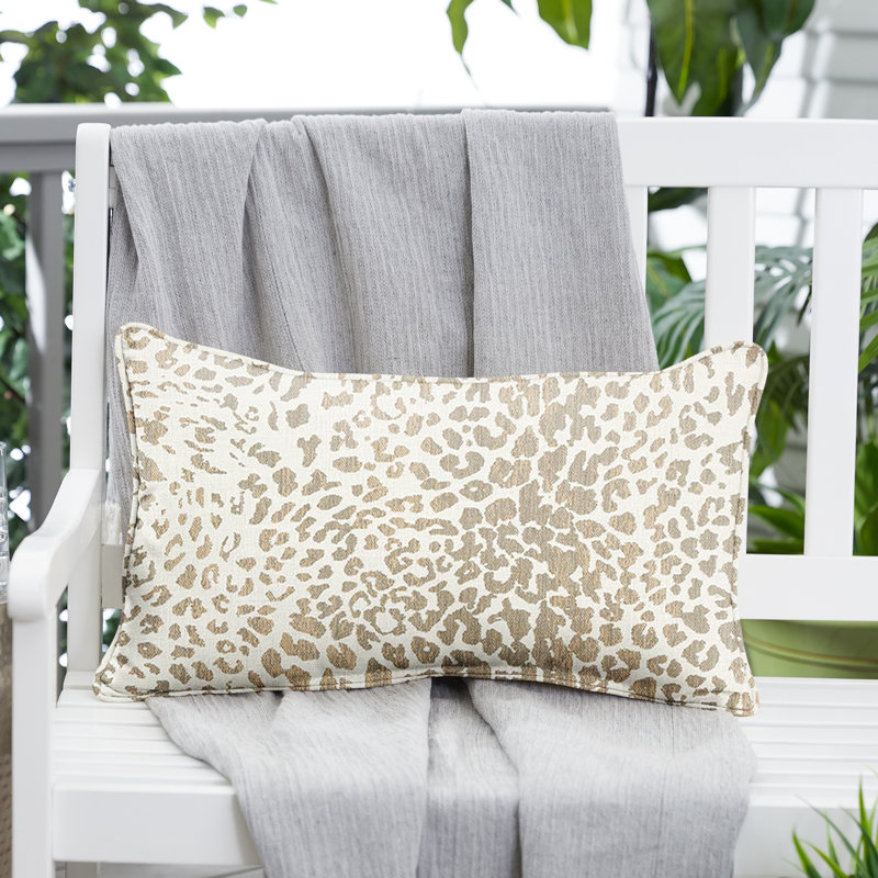  Housse et insert de coussin d'extérieur pour l'extérieur, Brun clair, H 12 po x l 18 po