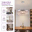 Lustre moderne rond en cristal chromé à 7 lumières de 19 pouces, plafonnier encastré pour îlot de cuisine