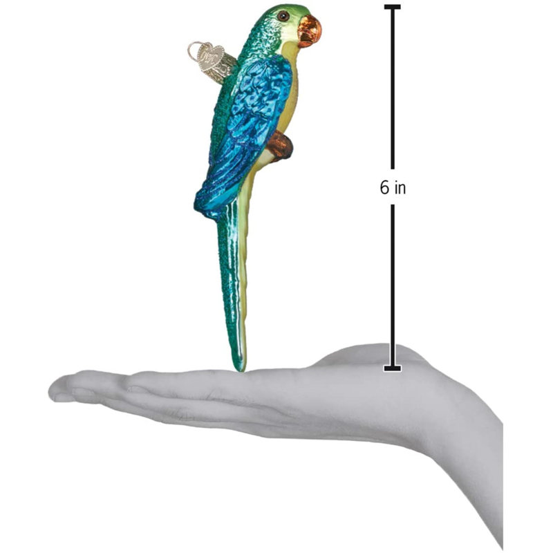 Ornement figurine suspendu perruche