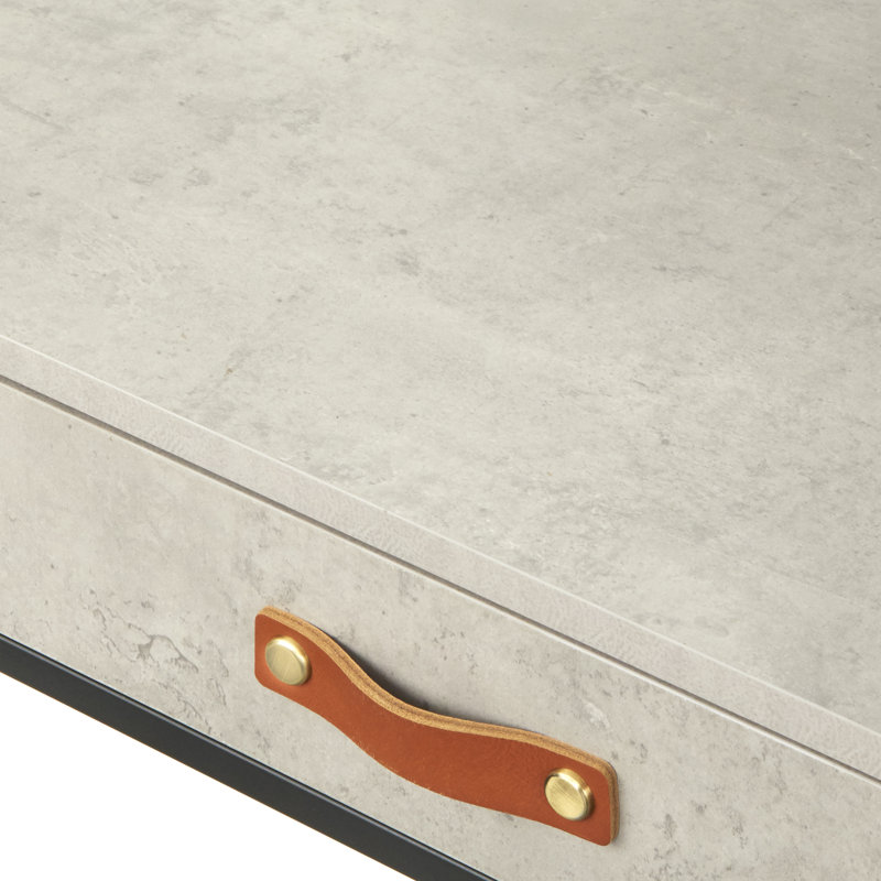 Absher Metal Base Writing Desk
